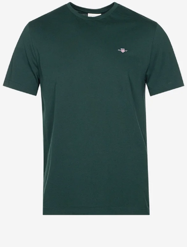 Men's smart - casual checkered t - shirts for semi - formal occasionsShield Short Sleeve Regular T-Shirt Tartan Green Men's smart - casual checkered t - shirts for semi - formal occasionsShield Short Sleeve Regular T-Shirt Tartan Green