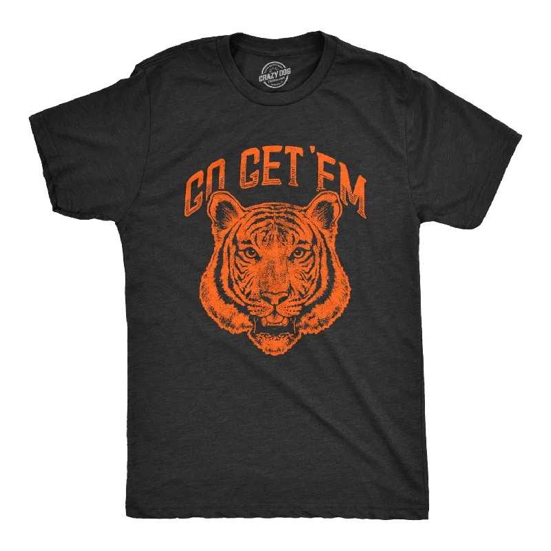 Men's v - neck muscle t - shirts for a body - building aestheticGo Get 'Em Tiger Men's T Shirt Men's v - neck muscle t - shirts for a body - building aestheticGo Get 'Em Tiger Men's T Shirt