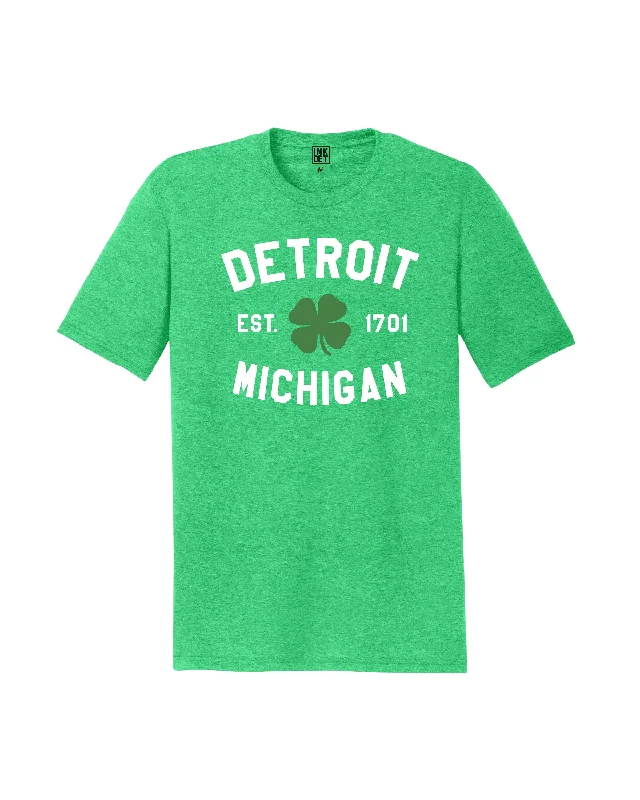 Men's tie - dye t - shirts with a bohemian styleInk Detroit - Detroit Michigan 1701 Cloverleaf - T-Shirt - Green Men's tie - dye t - shirts with a bohemian styleInk Detroit - Detroit Michigan 1701 Cloverleaf - T-Shirt - Green