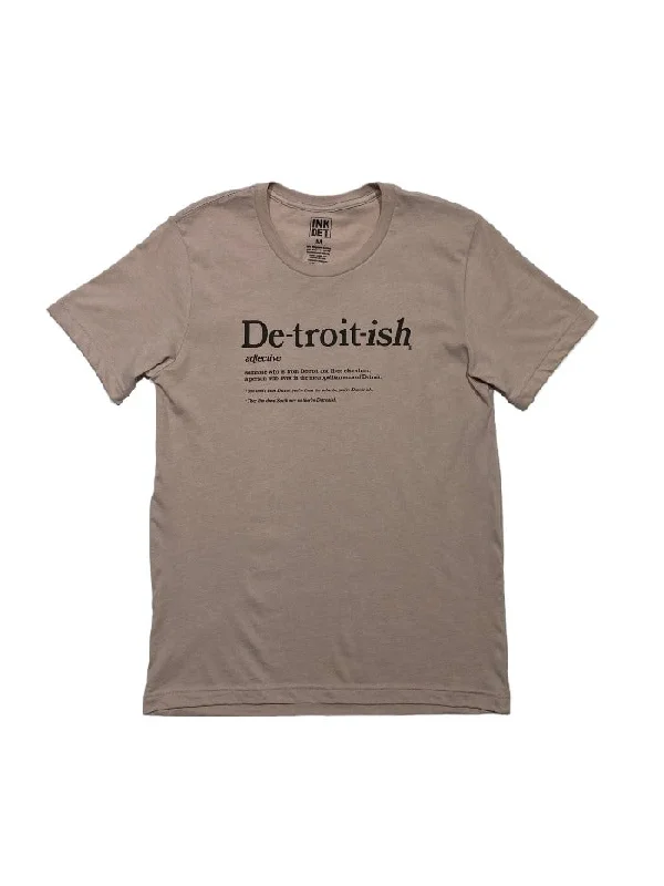 Men's button - front t - shirts with a unique artistic printInk Detroit Detroitish Defined - T-Shirt - Gravel Pink Men's button - front t - shirts with a unique artistic printInk Detroit Detroitish Defined - T-Shirt - Gravel Pink