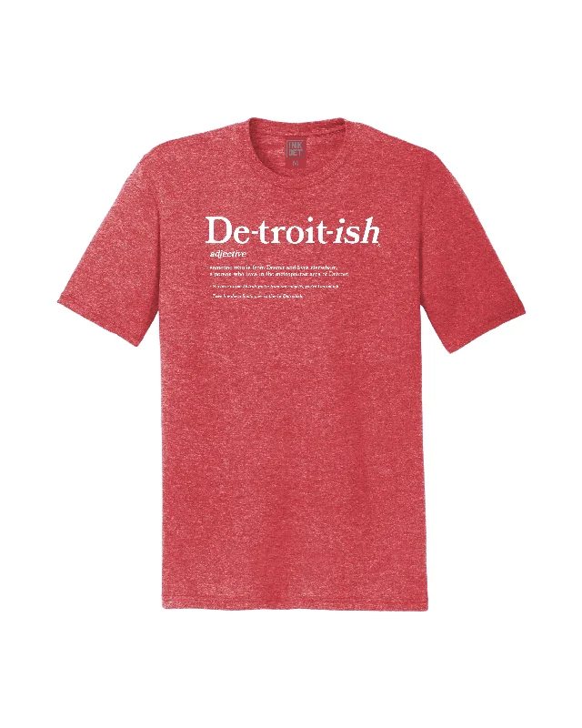 Men's UV - protection t - shirts for outdoor activities in the sunInk Detroit - Detroitish Defined Tri Blend T-Shirt - Red Men's UV - protection t - shirts for outdoor activities in the sunInk Detroit - Detroitish Defined Tri Blend T-Shirt - Red