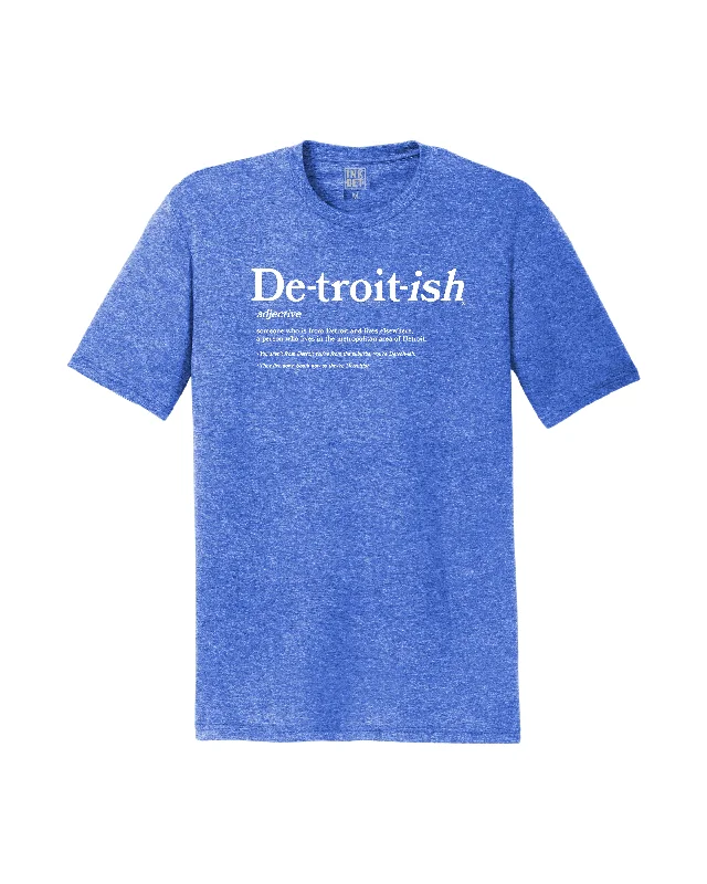 Men's printed Hawaiian t - shirts for tropical vacationsInk Detroit - Detroitish Defined Tri Blend T-Shirt - Royal Blue Men's printed Hawaiian t - shirts for tropical vacationsInk Detroit - Detroitish Defined Tri Blend T-Shirt - Royal Blue