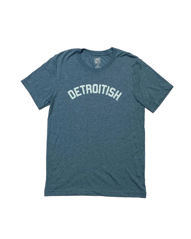 Men's polo t - shirts with a contrast collar for a preppy lookInk Detroit Detroitish T-Shirt - Denim Blue Men's polo t - shirts with a contrast collar for a preppy lookInk Detroit Detroitish T-Shirt - Denim Blue