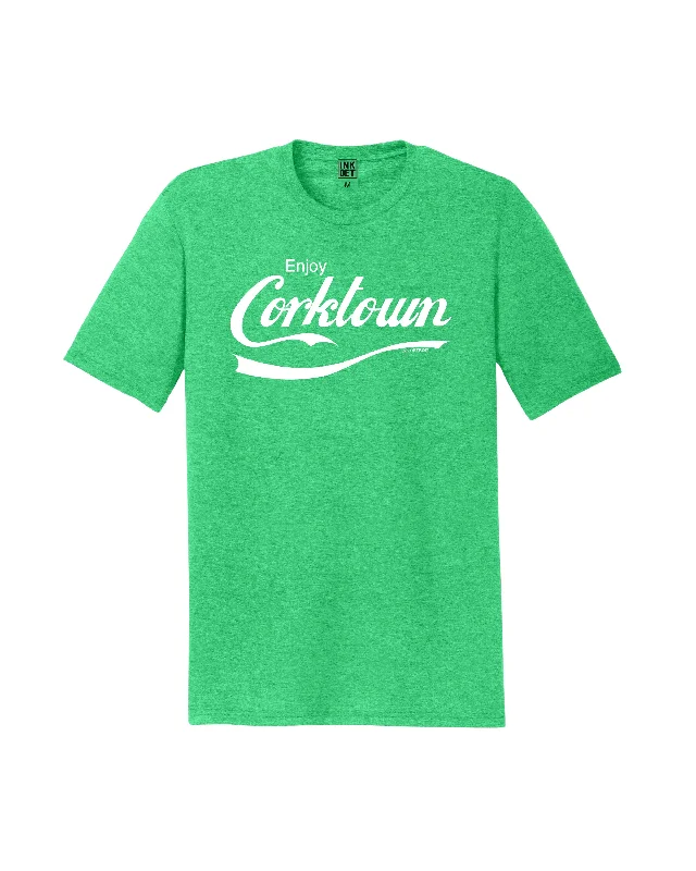 Men's printed Hawaiian t - shirts for tropical vacationsInk Detroit - Enjoy Corktown Tri-Blend - T-Shirt - Green Men's printed Hawaiian t - shirts for tropical vacationsInk Detroit - Enjoy Corktown Tri-Blend - T-Shirt - Green