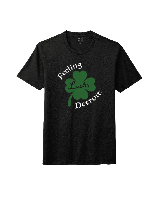 Men's thermal t - shirts with a high - neck design for cold weatherInk Detroit - Feeling Lucky Detroit Tri-Blend - T-Shirt - Black Men's thermal t - shirts with a high - neck design for cold weatherInk Detroit - Feeling Lucky Detroit Tri-Blend - T-Shirt - Black