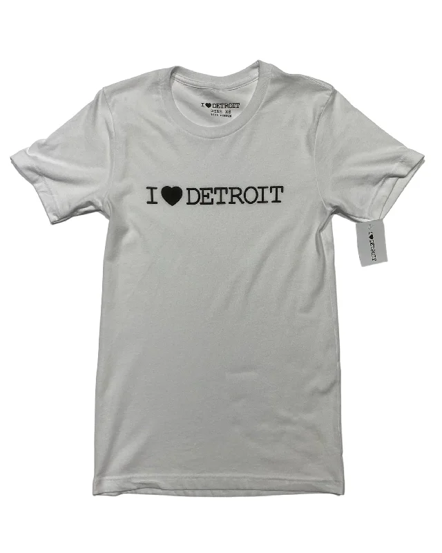 Men's antimicrobial t - shirts for odor - free freshness during travelInk Detroit - I LOVE DETROIT Black Print - T-Shirt - White Men's antimicrobial t - shirts for odor - free freshness during travelInk Detroit - I LOVE DETROIT Black Print - T-Shirt - White