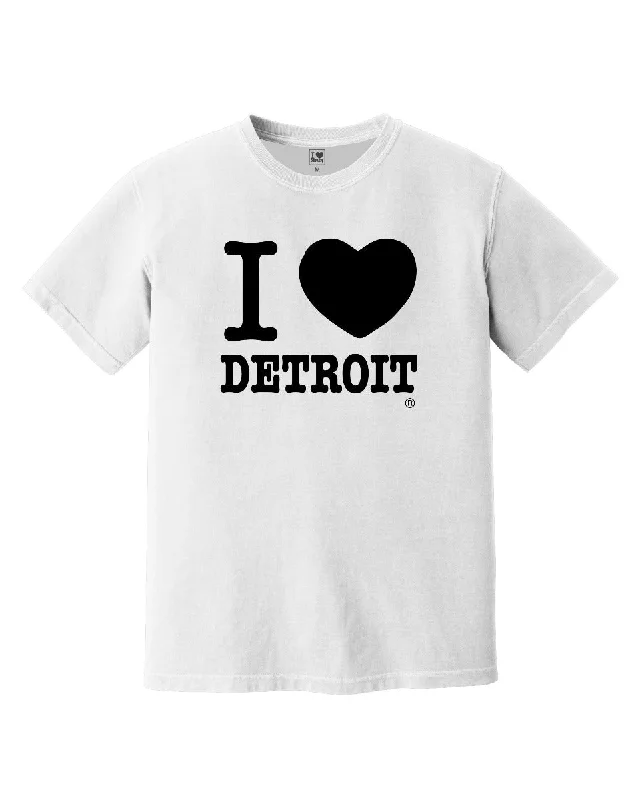 Men's eco - friendly recycled t - shirts for sustainable fashion choicesInk Detroit - I LOVE DETROIT - T-Shirt - White Men's eco - friendly recycled t - shirts for sustainable fashion choicesInk Detroit - I LOVE DETROIT - T-Shirt - White