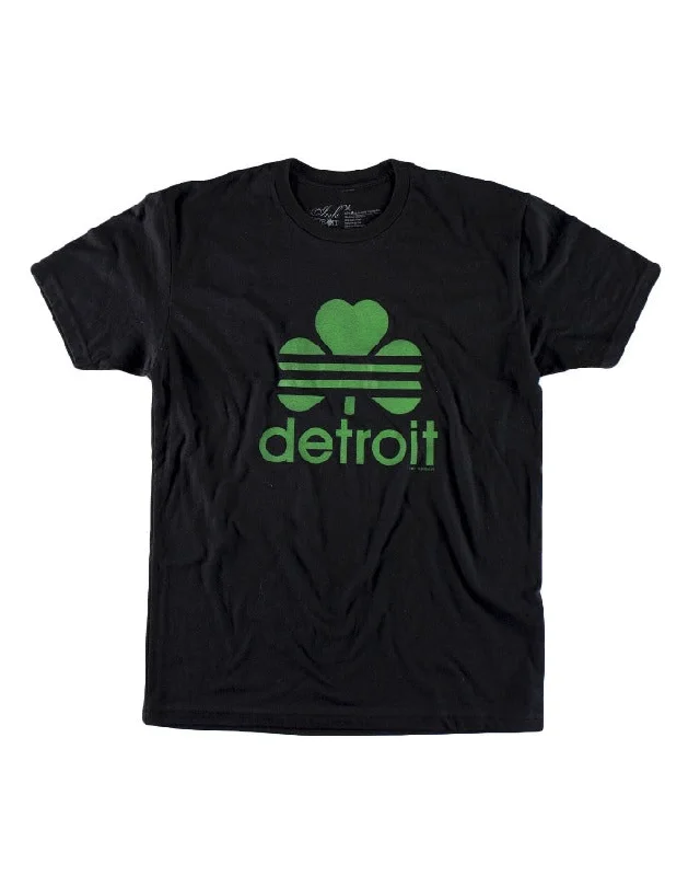 Men's moisture - wicking athletic t - shirts for intense workoutsInk Detroit Retro Cloverleaf T-Shirt - Black Men's moisture - wicking athletic t - shirts for intense workoutsInk Detroit Retro Cloverleaf T-Shirt - Black