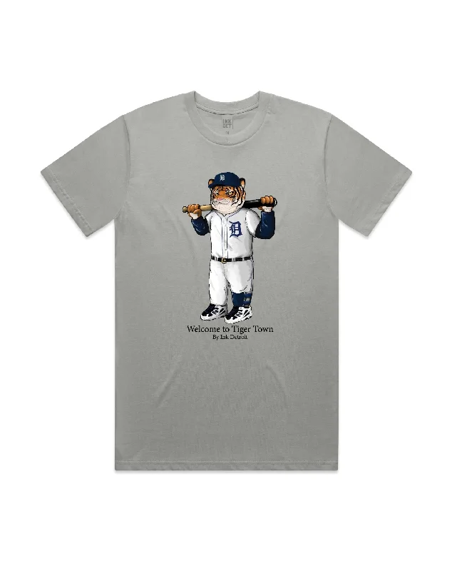 Men's lightweight performance t - shirts for running marathonsInk Detroit - Welcome to Tiger Town T-Shirt - Storm Grey Men's lightweight performance t - shirts for running marathonsInk Detroit - Welcome to Tiger Town T-Shirt - Storm Grey