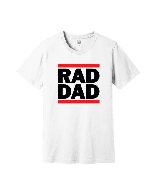 Men's plus - size pocket t - shirts with a classic lookINK "RAD DAD" T-Shirt - White Men's plus - size pocket t - shirts with a classic lookINK "RAD DAD" T-Shirt - White