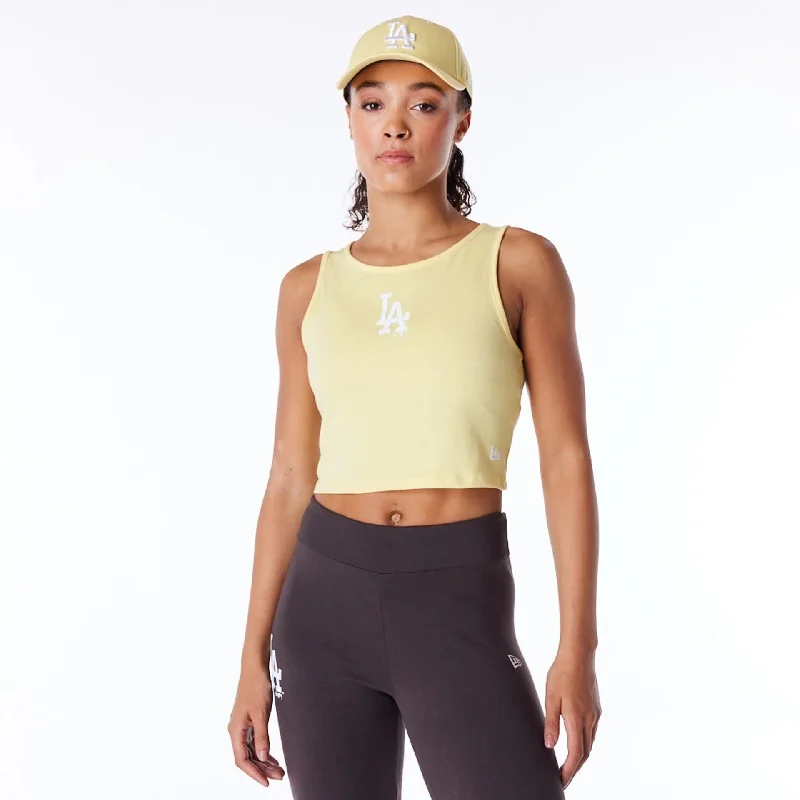 Men's lightweight performance t - shirts for running marathonsLA Dodgers Womens MLB League Essential Pastel Yellow Crop Tank Top Men's lightweight performance t - shirts for running marathonsLA Dodgers Womens MLB League Essential Pastel Yellow Crop Tank Top