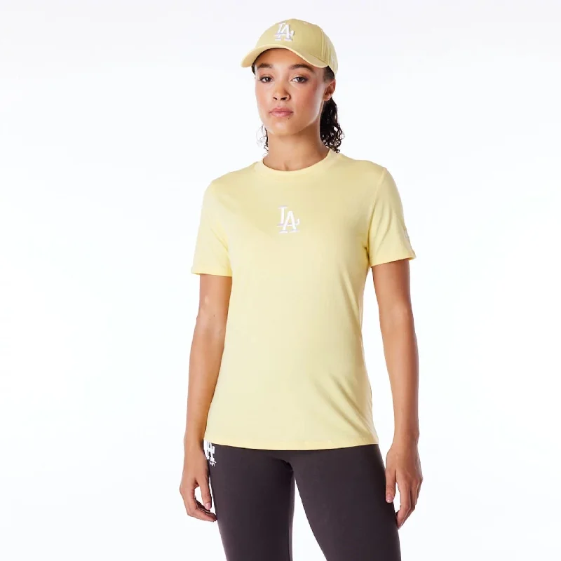 Men's organic cotton crew - neck t - shirts for everyday comfortLA Dodgers Womens MLB League Essential Pastel Yellow T-Shirt Men's organic cotton crew - neck t - shirts for everyday comfortLA Dodgers Womens MLB League Essential Pastel Yellow T-Shirt