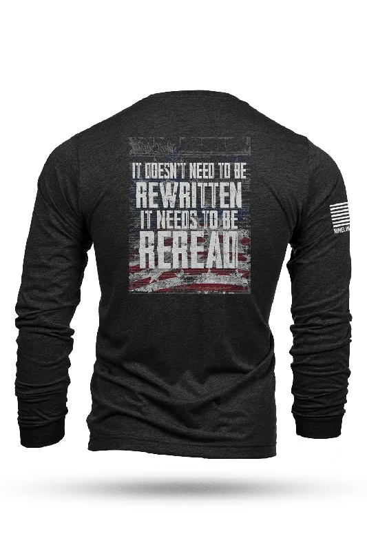 Men's UV - protection t - shirts for outdoor activities in the sunReread, Not Rewritten - Long-Sleeve T-Shirt Men's UV - protection t - shirts for outdoor activities in the sunReread, Not Rewritten - Long-Sleeve T-Shirt