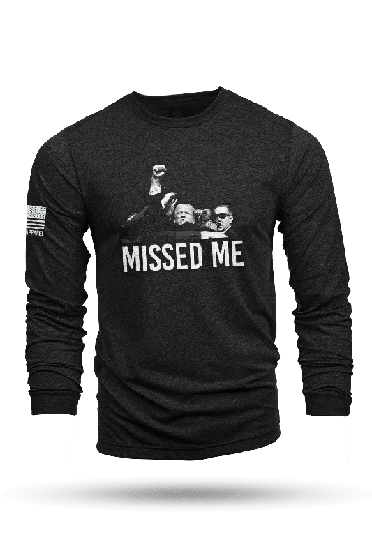 Men's thermal t - shirts with a high - neck design for cold weatherMissed Me - Long Sleeve T-Shirt Men's thermal t - shirts with a high - neck design for cold weatherMissed Me - Long Sleeve T-Shirt