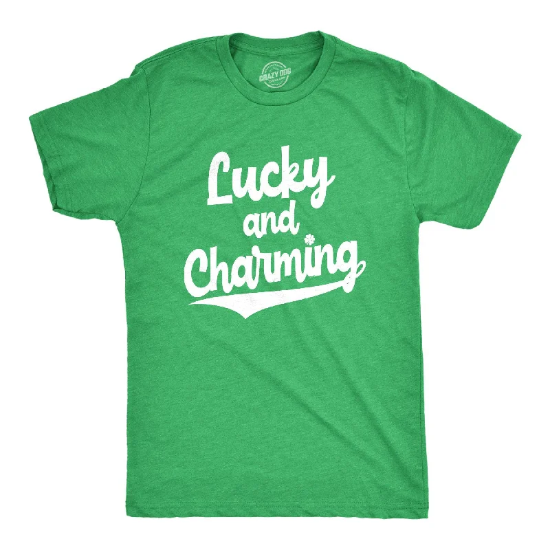 Men's organic cotton crew - neck t - shirts for everyday comfortLucky And Charming Men's T Shirt Men's organic cotton crew - neck t - shirts for everyday comfortLucky And Charming Men's T Shirt