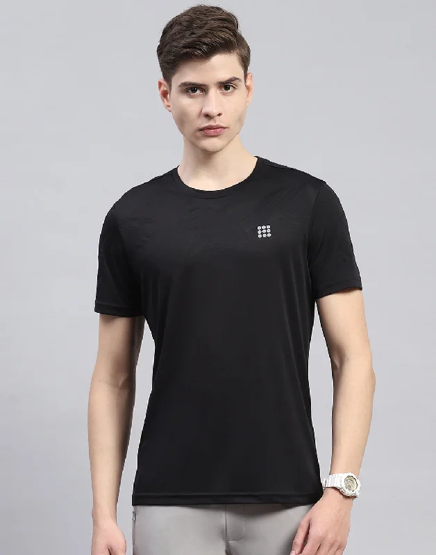 Men's antimicrobial t - shirts for odor - free freshness during travelMen Black Solid Round Neck Half Sleeve T-Shirt Men's antimicrobial t - shirts for odor - free freshness during travelMen Black Solid Round Neck Half Sleeve T-Shirt