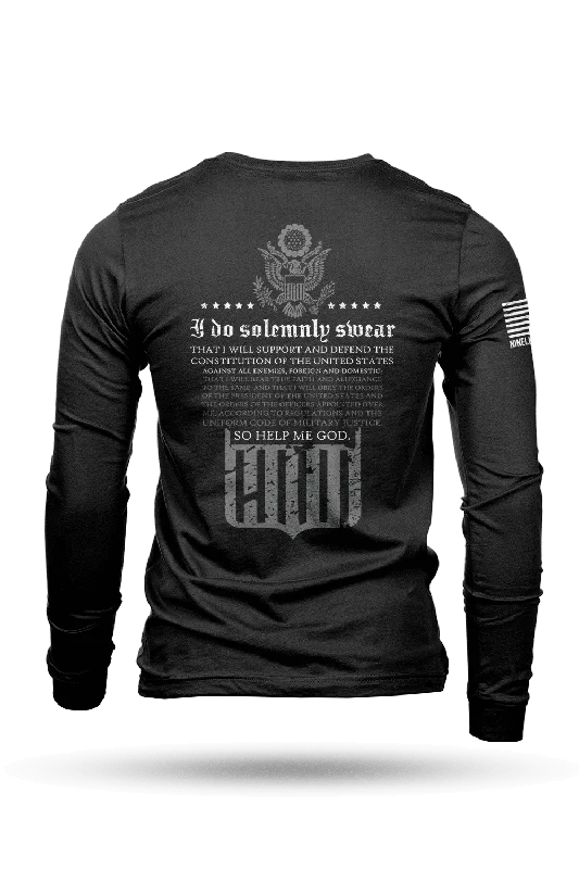 Men's mock - neck t - shirts with a modern and sleek styleThe Oath - Long-Sleeve T-Shirt Men's mock - neck t - shirts with a modern and sleek styleThe Oath - Long-Sleeve T-Shirt