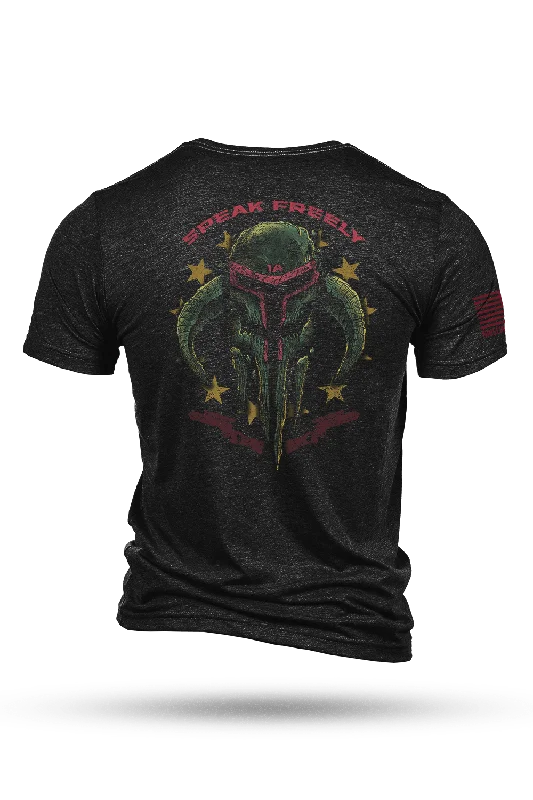 Men's slim - fit graphic t - shirts with vintage rock band printsSpeak Freely - T-Shirt Men's slim - fit graphic t - shirts with vintage rock band printsSpeak Freely - T-Shirt
