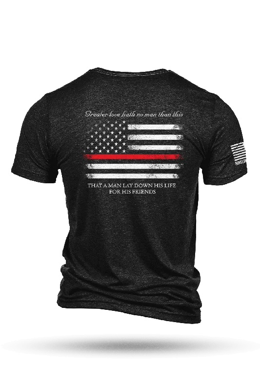 Men's eco - friendly recycled t - shirts for sustainable fashion choicesThin Red Line - Tri-Blend T-Shirt Men's eco - friendly recycled t - shirts for sustainable fashion choicesThin Red Line - Tri-Blend T-Shirt