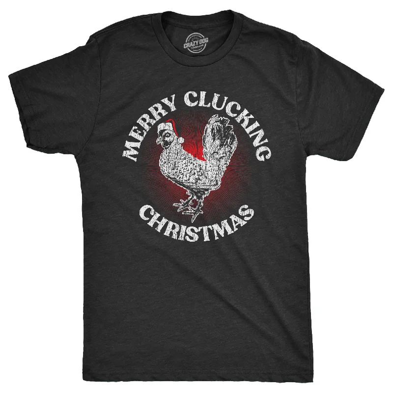 Men's long - sleeve henley t - shirts with button - down placketsMerry Clucking Christmas Men's T Shirt Men's long - sleeve henley t - shirts with button - down placketsMerry Clucking Christmas Men's T Shirt