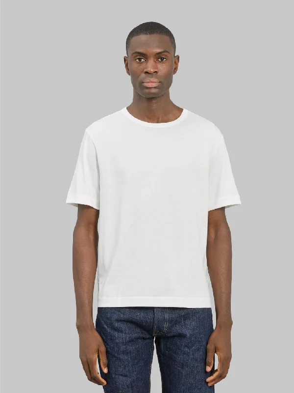 Men's button - down spread collar polo shirts for business casualMerz b. Schwanen 2M15C Sturdy Jersey 6.8oz Crewneck Cropped Classic Fit T-Shirt White Men's button - down spread collar polo shirts for business casualMerz b. Schwanen 2M15C Sturdy Jersey 6.8oz Crewneck Cropped Classic Fit T-Shirt White