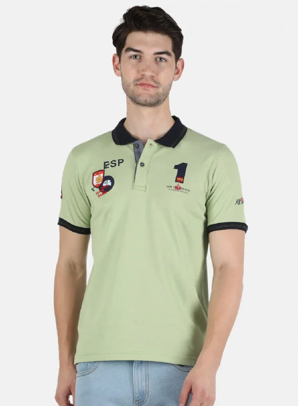 Men's antimicrobial t - shirts for odor - free freshness during travelMen Green Plain T-Shirt Men's antimicrobial t - shirts for odor - free freshness during travelMen Green Plain T-Shirt