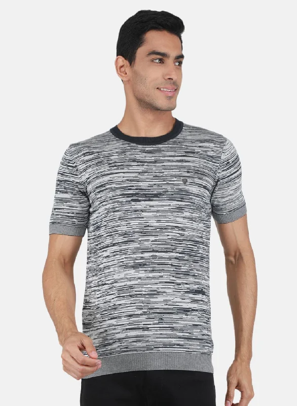 Men's eco - friendly recycled t - shirts for sustainable fashion choicesMen Grey Self Design T-Shirt Men's eco - friendly recycled t - shirts for sustainable fashion choicesMen Grey Self Design T-Shirt