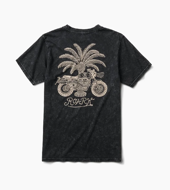 Men's slim - fit graphic t - shirts with vintage rock band printsMoto Premium Tee