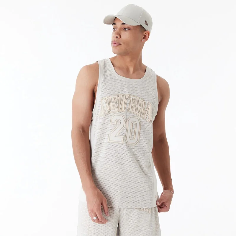Men's lightweight performance t - shirts for running marathonsNew Era Arch Logo Stone Mesh Tank Top Men's lightweight performance t - shirts for running marathonsNew Era Arch Logo Stone Mesh Tank Top