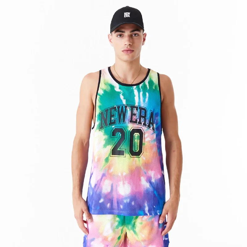 Men's plus - size pocket t - shirts with a classic lookNew Era Tie Dye Multi-Coloured Tank Top Men's plus - size pocket t - shirts with a classic lookNew Era Tie Dye Multi-Coloured Tank Top