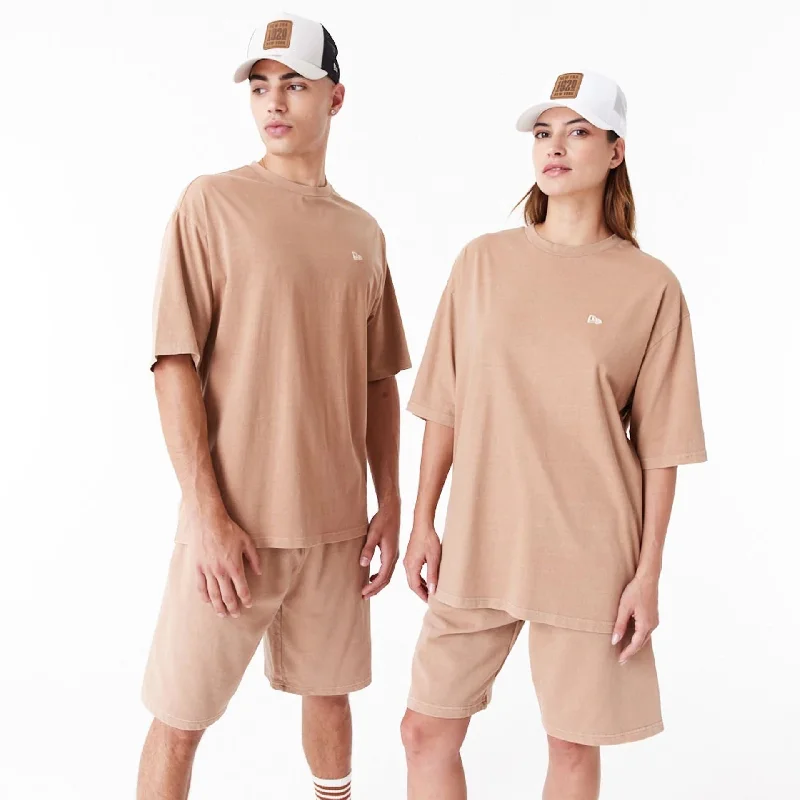 Men's UV - protection t - shirts for outdoor activities in the sunNew Era Washed Orange Oversized T-Shirt Men's UV - protection t - shirts for outdoor activities in the sunNew Era Washed Orange Oversized T-Shirt
