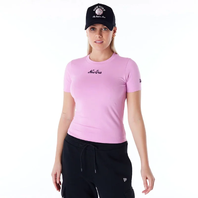 Men's v - neck muscle t - shirts for a body - building aestheticNew Era Womens Pastel Pink Slim T-Shirt Men's v - neck muscle t - shirts for a body - building aestheticNew Era Womens Pastel Pink Slim T-Shirt