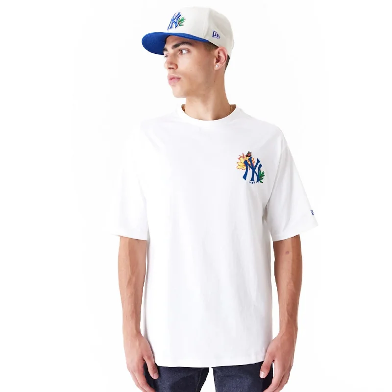 Men's organic cotton crew - neck t - shirts for everyday comfortNew York Yankees MLB Floral Graphic White Oversized T-Shirt Men's organic cotton crew - neck t - shirts for everyday comfortNew York Yankees MLB Floral Graphic White Oversized T-Shirt
