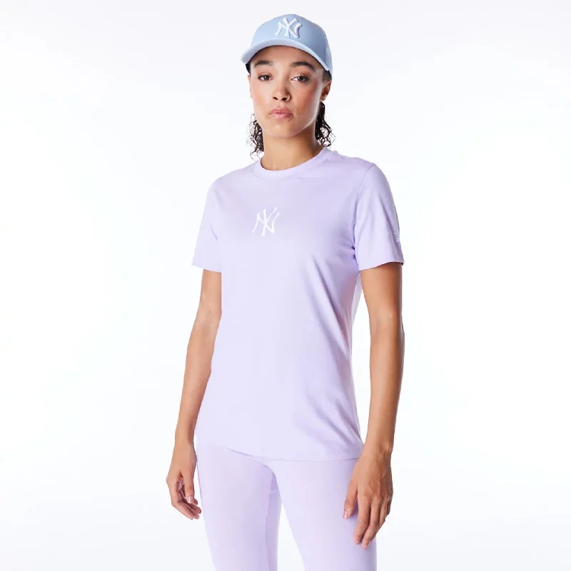 Men's organic cotton crew - neck t - shirts for everyday comfortNew York Yankees Womens MLB League Essential Pastel Purple T-Shirt Men's organic cotton crew - neck t - shirts for everyday comfortNew York Yankees Womens MLB League Essential Pastel Purple T-Shirt