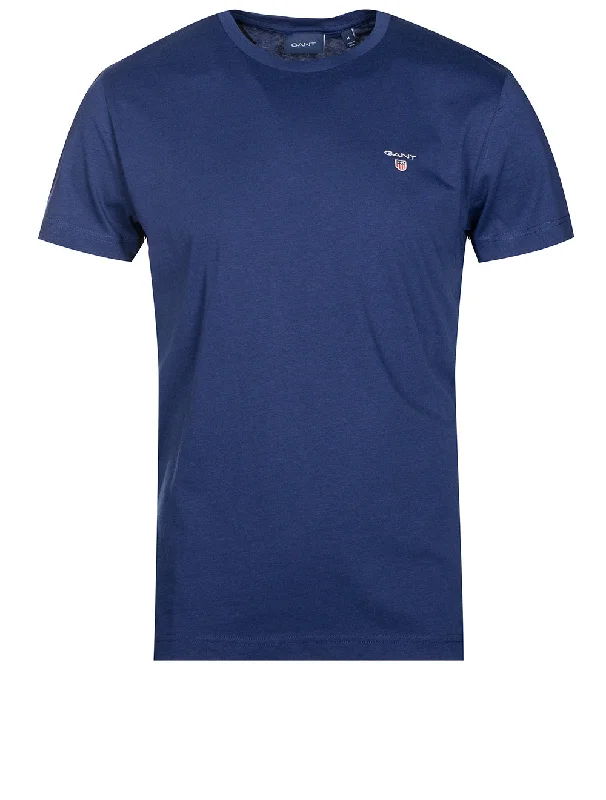 Men's polo t - shirts with a contrast collar for a preppy lookOriginal T-Shirt Deep Blue Men's polo t - shirts with a contrast collar for a preppy lookOriginal T-Shirt Deep Blue