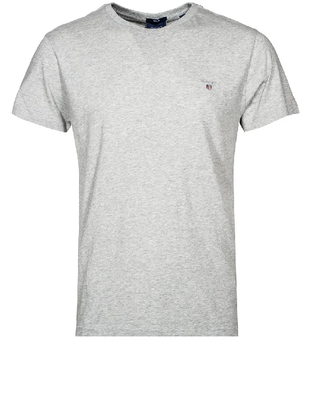 Men's smart - casual checkered t - shirts for semi - formal occasionsOriginal T-Shirt Light Grey Melange Men's smart - casual checkered t - shirts for semi - formal occasionsOriginal T-Shirt Light Grey Melange
