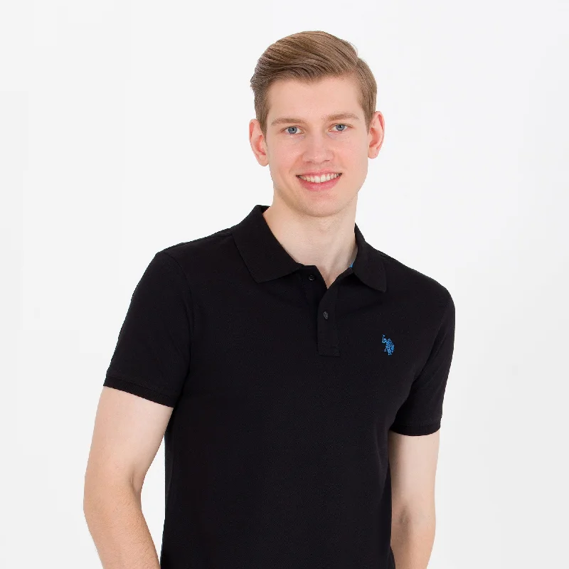 Men's long sleeve classic fit polo shirts with embroidered logosPOLO NOIR GTP04 - 1570718VR046 Men's long sleeve classic fit polo shirts with embroidered logosPOLO NOIR GTP04 - 1570718VR046