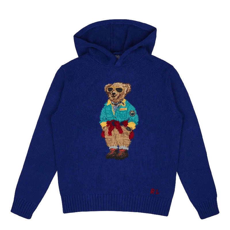Men's luxury cashmere blend polo shirts in solid colorsPolo Bear Hooded Sweater
