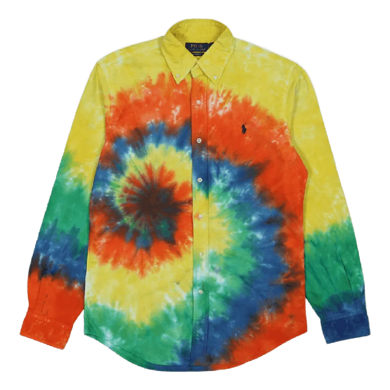 Men's jacquard woven polo shirts with intricate designsCustom Fit Tie-Dye Oxford Shirt 5626 Blue/Green Tie Dye Multi Men's jacquard woven polo shirts with intricate designsCustom Fit Tie-Dye Oxford Shirt 5626 Blue/Green Tie Dye Multi