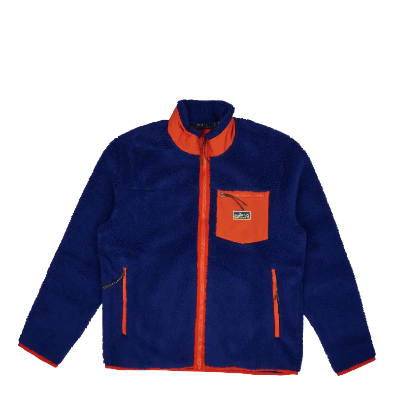 Men's color - block polo shirts with a bold fashion statementBonded Pile Fleece Jacket City Royal Multi Men's color - block polo shirts with a bold fashion statementBonded Pile Fleece Jacket City Royal Multi