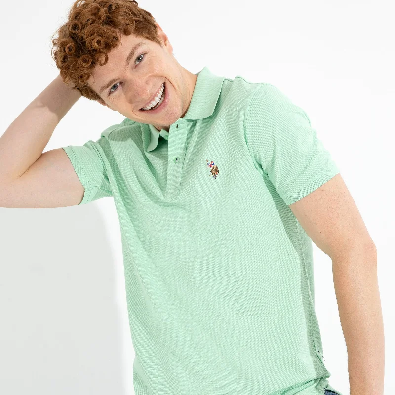 Men's plus size golf polo shirts in moisture wicking fabricPOLO VERT MENTHE À TEXTURE TP10 - 1350557VR090 Men's plus size golf polo shirts in moisture wicking fabricPOLO VERT MENTHE À TEXTURE TP10 - 1350557VR090