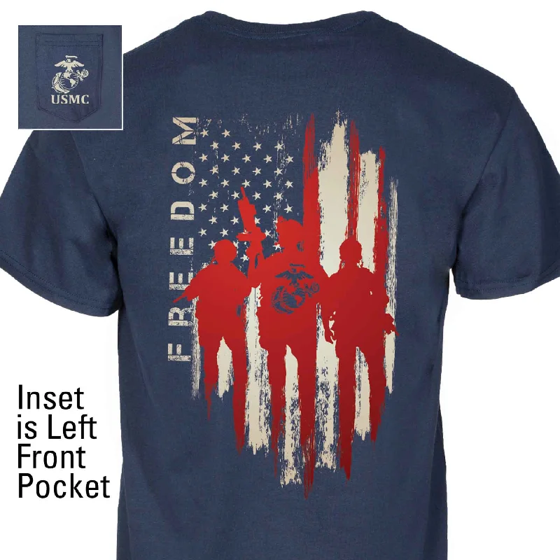 Men's tie - dye t - shirts with a bohemian styleFreedom Warriors Pocket T-Shirt