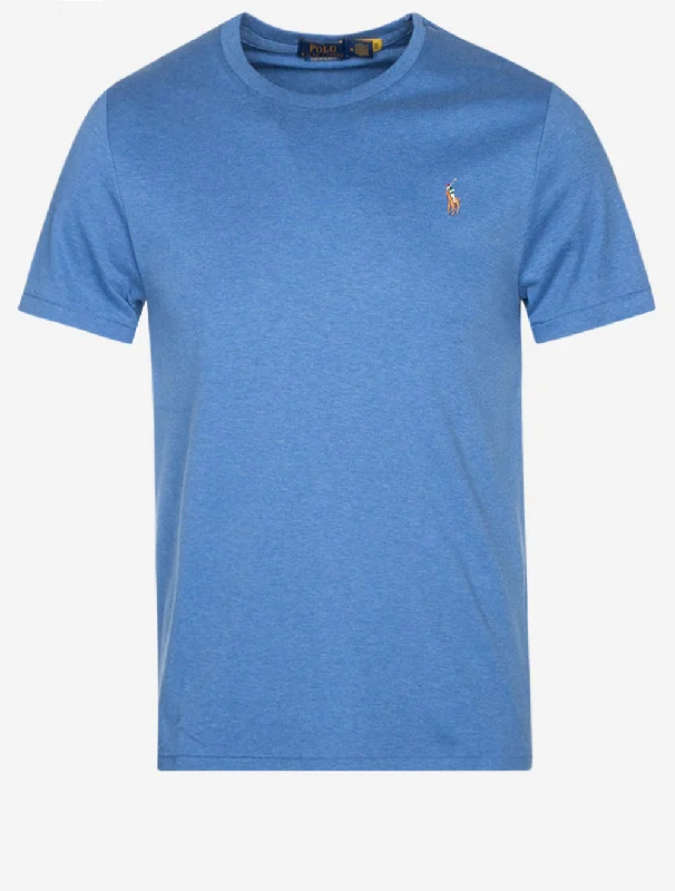Men's polo t - shirts with a contrast collar for a preppy lookPima Short Sleeve T-shirt Blue Men's polo t - shirts with a contrast collar for a preppy lookPima Short Sleeve T-shirt Blue