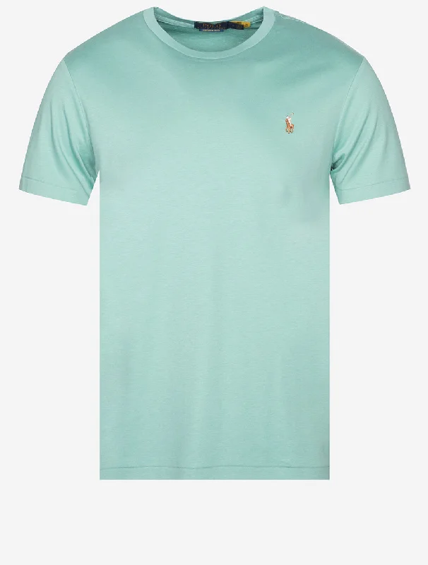 Men's distressed denim - look t - shirts with a rugged appealPima Short Sleeve T-shirt Green Men's distressed denim - look t - shirts with a rugged appealPima Short Sleeve T-shirt Green