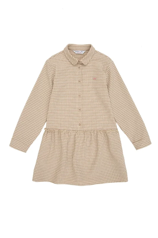 Men's two - tone stripe polo shirts with a preppy styleROBE BEIGE - 1265043VR015