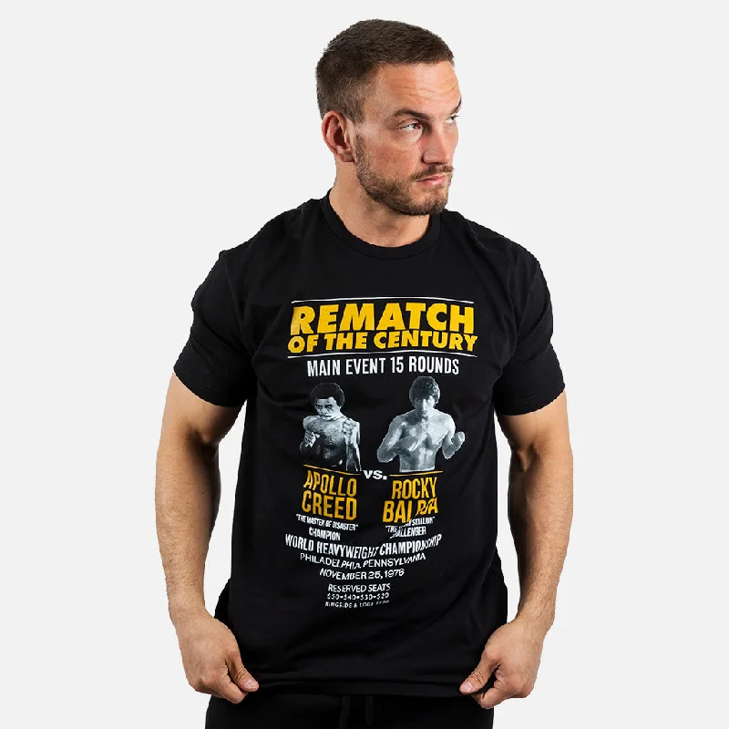 Men's v - neck muscle t - shirts for a body - building aestheticROCKY REMATCH OF THE CENTURY POSTER SHIRT Men's v - neck muscle t - shirts for a body - building aestheticROCKY REMATCH OF THE CENTURY POSTER SHIRT