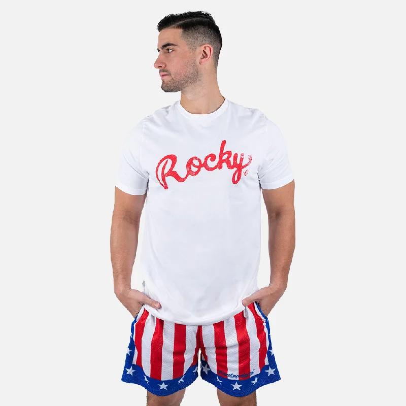Men's polo t - shirts with a contrast collar for a preppy lookROCKY SCRIPT SHIRT