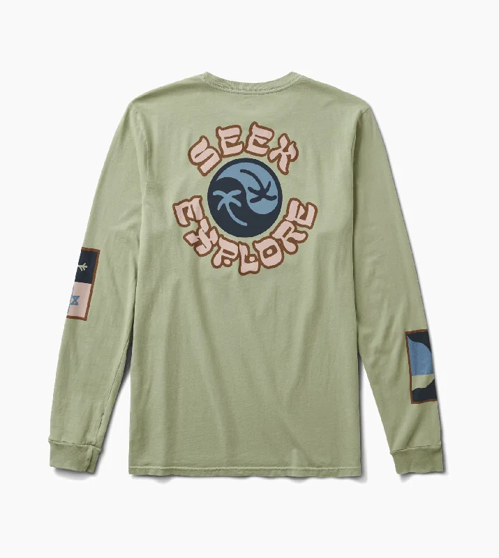 Men's button - front t - shirts with a unique artistic printSeek & Explore Long Sleeve Premium Tee Men's button - front t - shirts with a unique artistic printSeek & Explore Long Sleeve Premium Tee