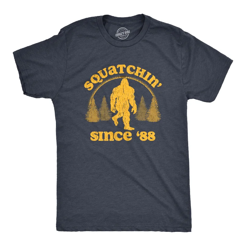 Men's thermal t - shirts with a high - neck design for cold weatherSquatchin Since 88 Men's T Shirt Men's thermal t - shirts with a high - neck design for cold weatherSquatchin Since 88 Men's T Shirt