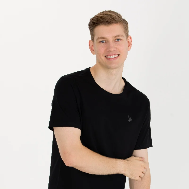 Men's breathable cotton blend polo shirts for summer outingsT-SHIRT BASIQUE NOIR GTS01 - 1571426VR046 Men's breathable cotton blend polo shirts for summer outingsT-SHIRT BASIQUE NOIR GTS01 - 1571426VR046